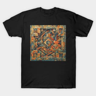 abstract geometric figures intertwined Dimensions T-Shirt